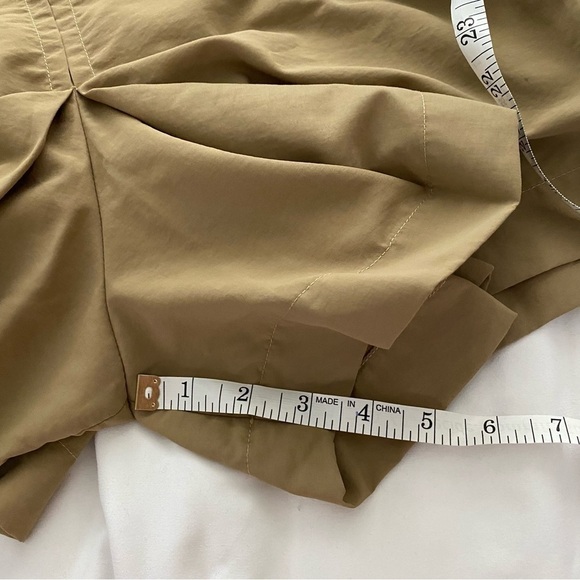 NWT Audrey Louise Reynolds Camel Italian Trench Pleat Sand Rain Shorts Beach L - Picture 10 of 10